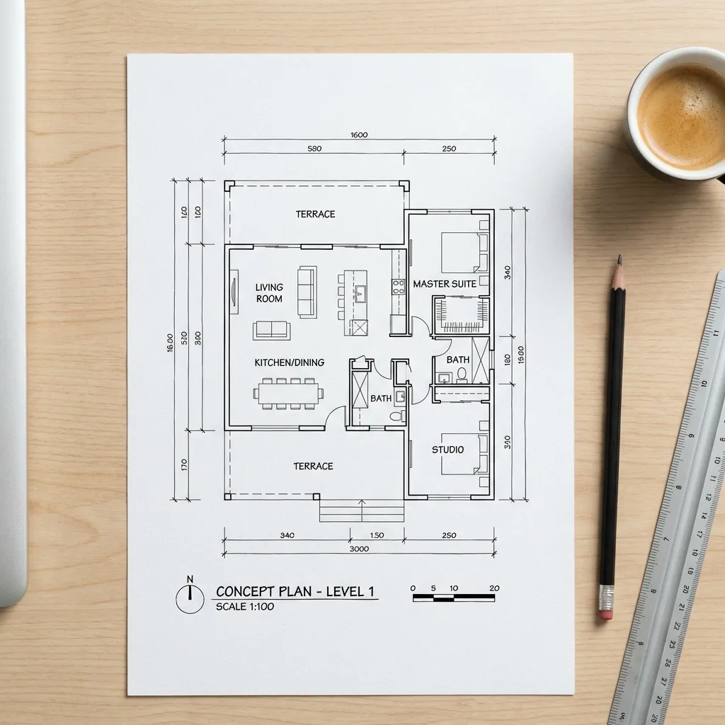2D Architecture Concept Plans